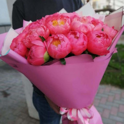 Букет пионов «Сансет»